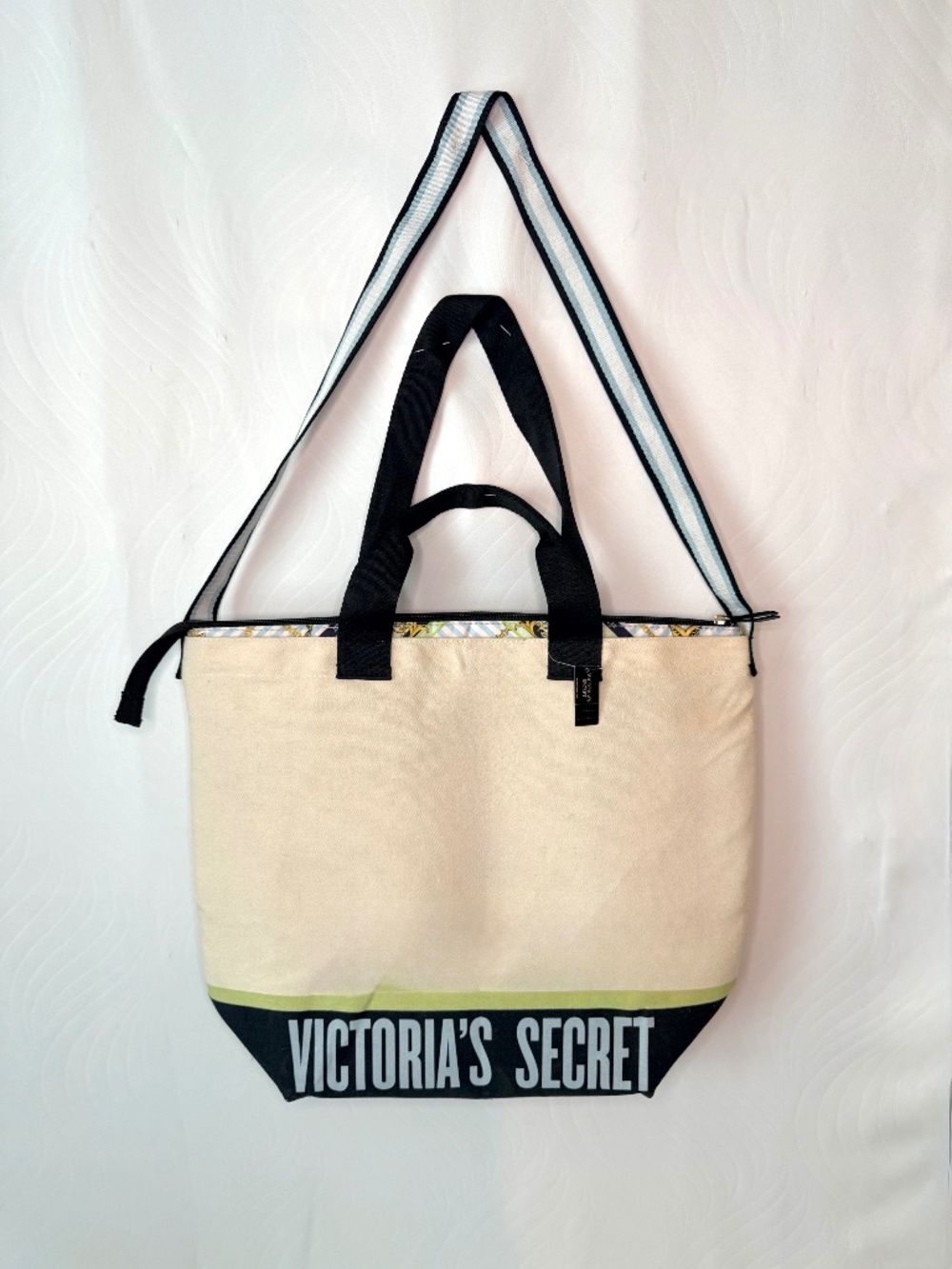 Victoria's Secret 2-in-1 Canvas Cooler Tote Bag Set